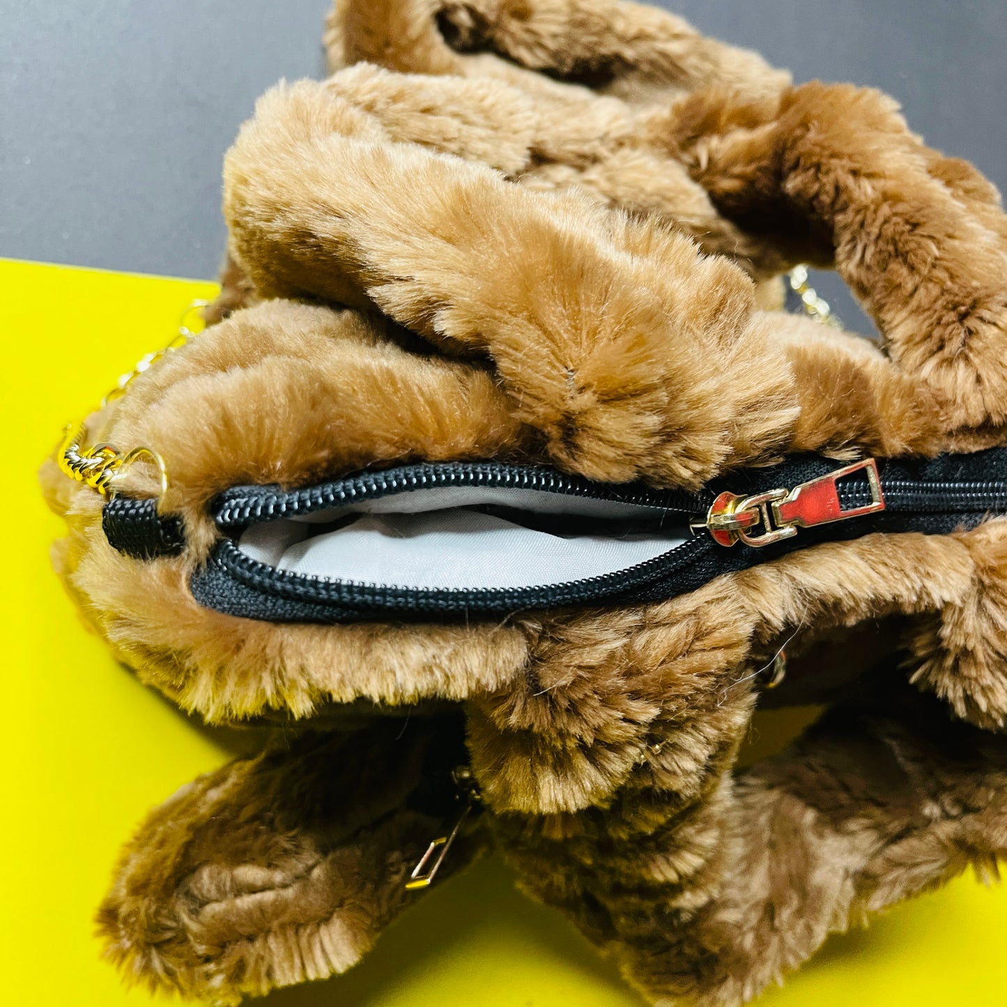 Bear Wool Side Purse