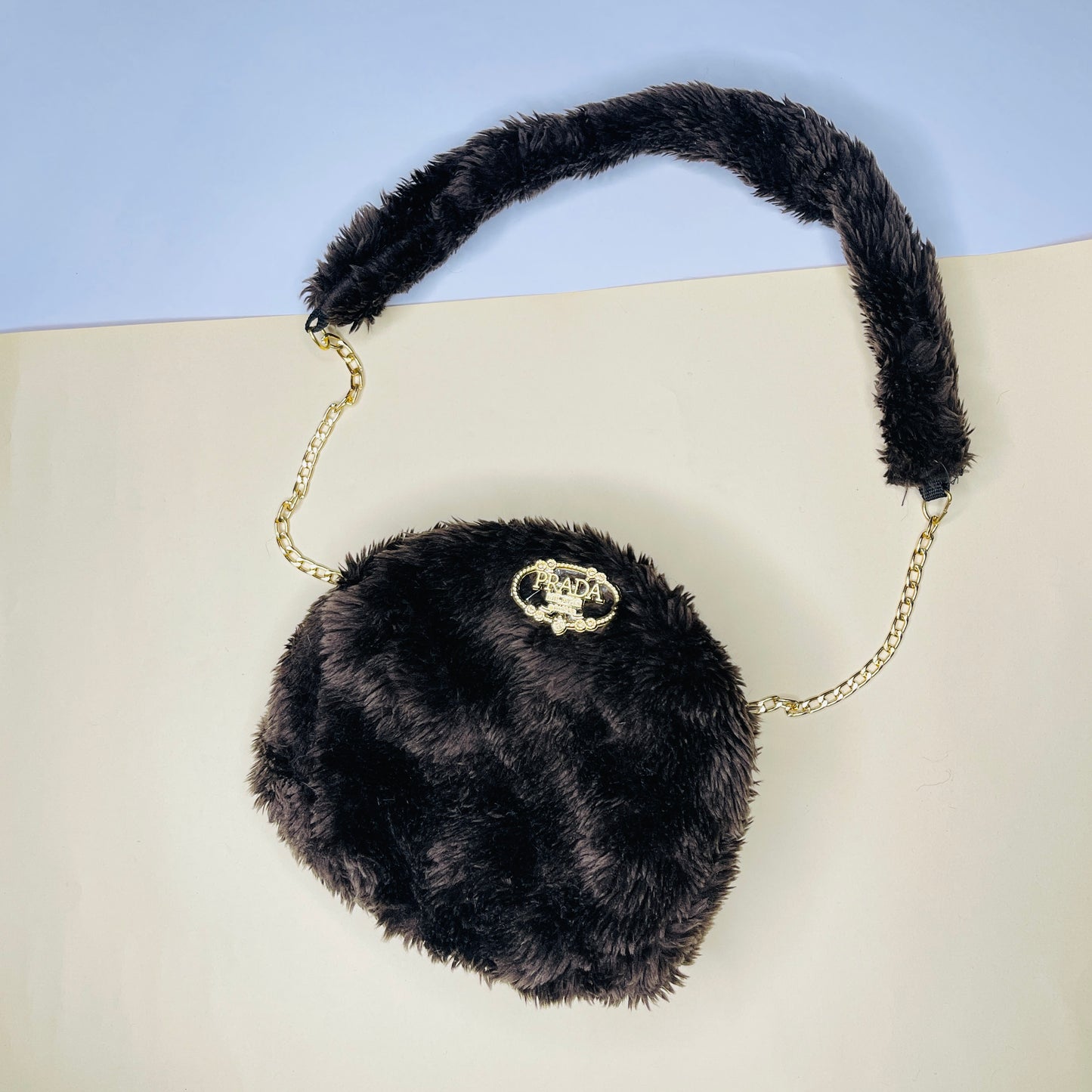 Bear Wool Side Purse Round